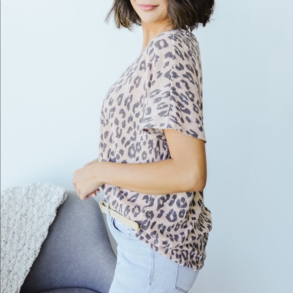 Leap of Faith V-Neck Knit Top in Blush - Picture 2 of 12